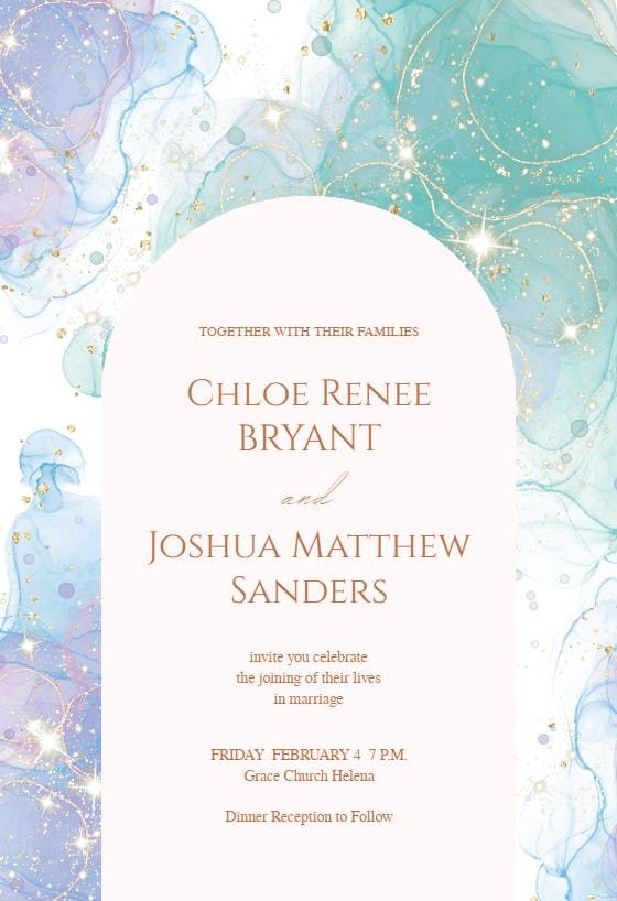 Sparkly Night - Wedding Invitation Template