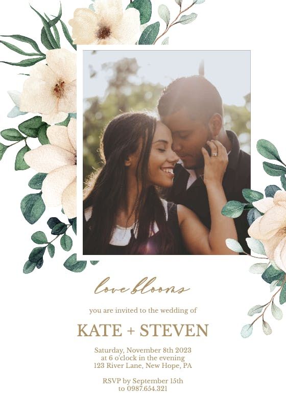 Floral Paint Art - Wedding Invitation Template